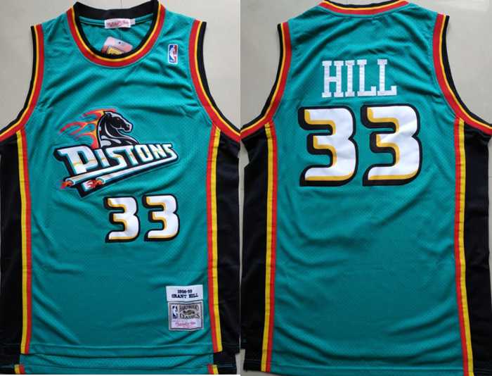 Pistons 33 Grant Hill Teal 1998 99 Hardwood Classics Stitched NBA Jersey,We sell and wholesale Pistons 33 Grant Hill Teal 1998 99 Hardwood Classics Stitched NBA Jersey on line form chian!